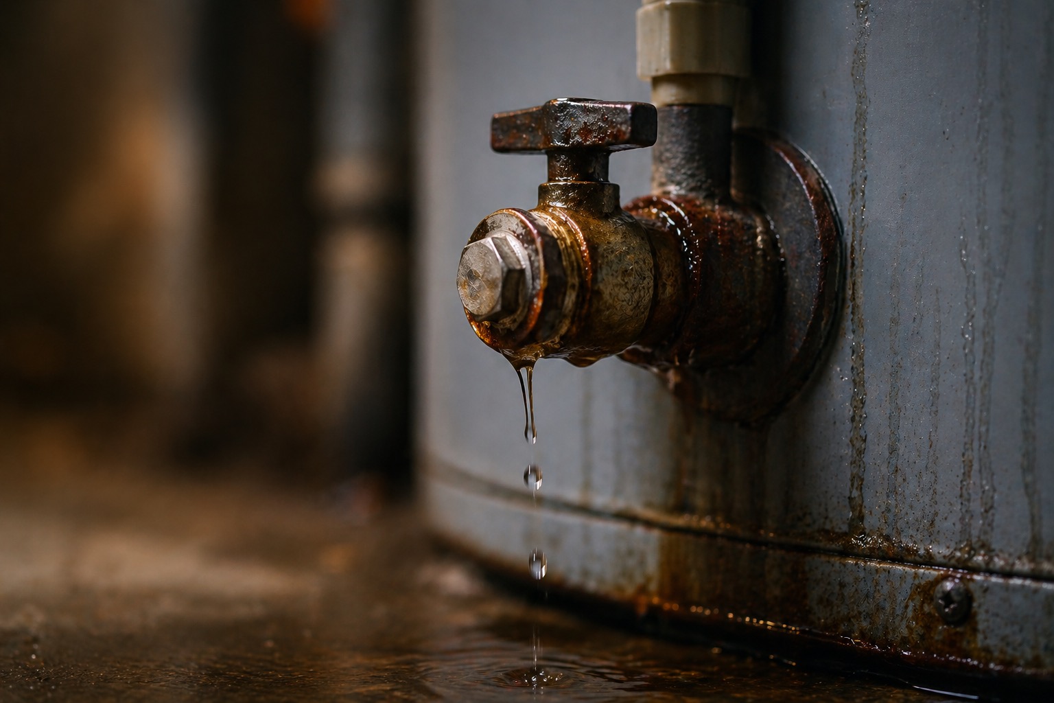 Old corroded water heater next to a new unit — repair vs replace comparison for homeowners