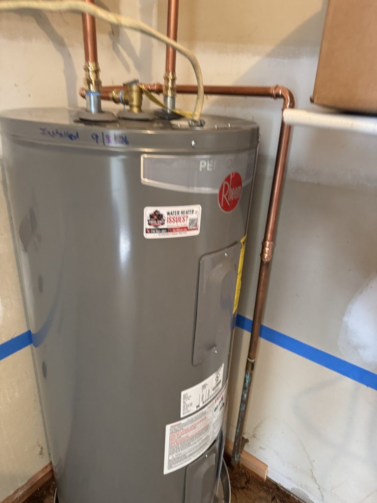 Rheem water heater replacement in Cartersville, GA